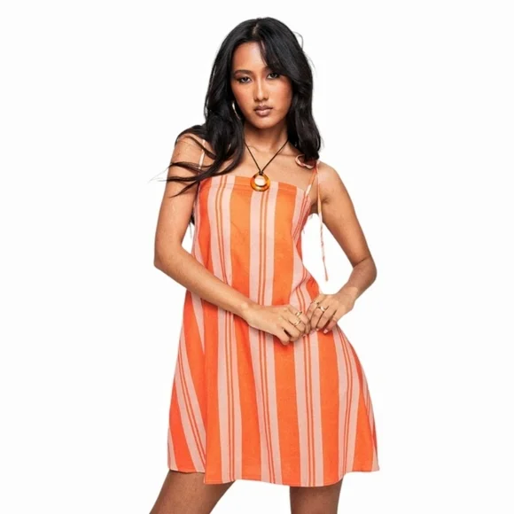 Princess Polly - Jorgie Linen Blend Mini Dress - Picture 1 of 16